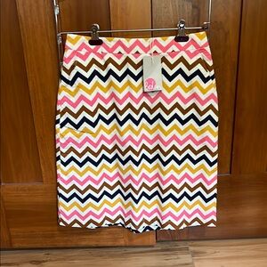 Boden Chevron Patterned Skirt